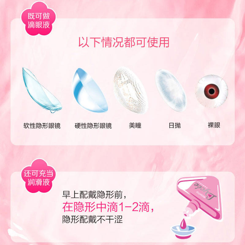 Direct Mail from Japan ROHTO/Rohto Lycee Little Red Flower Contact Lens Eye Drops Relieve fatigue and discomfort 8Ml Remove red blood Eye Care Moisturizing Eye Drops