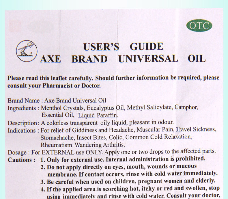 Discover Axe Brand Universal Oil – trusted medicated oil for relief of headache, cold, dizziness & insect bites. Compact & effective. Shop now.